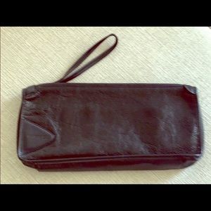 Kenneth Cole leather clutch/ wristlet